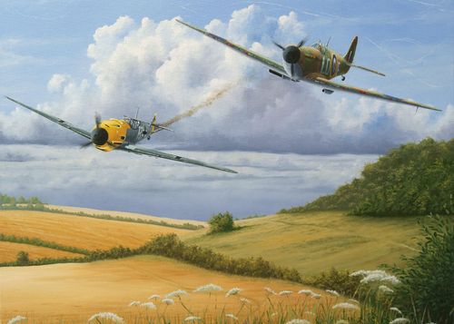 "Spitfire Harvest" Fine Art Greeting Card