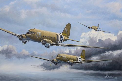 "Return from Normandy" Original Oil Painting on Stretched Canvas