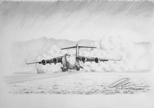 "Leaving Afghanistan" Original Pencil Drawing