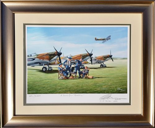"A Break from Battle" Framed Limited Edition Print