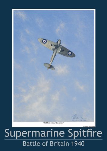 Framed A2 Limited Edition Battle of Britain Spitfire Poster